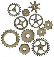 SCRAP FX Boxboard Embellishment COGS MINIS 11pc 2011007